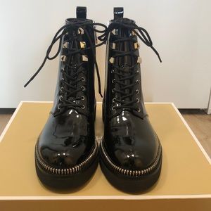 Michael Kors “Haskell Patent Leather Combat Boot”